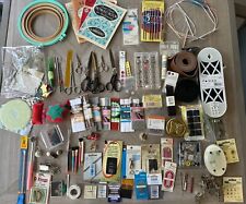 Vintage Estate Sewing Lot Grandma’s Junk Drawer Scissors Threads Tin Thimbles picture