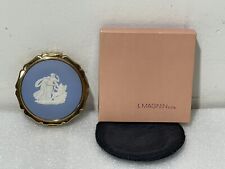 Vintage 1950s Stratton Wedgwood ~ Three Graces Powder Cameo Compact ~ Blue picture