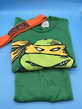Vintage Teenage Mutant Ninja Turtles Outfit Shorts Shirt 1990 Youth S 8-10 USA picture