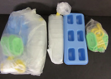 12 Tupperware Ice Tups Popsicle Molds w/Trays blue green yellow #481 NOS picture