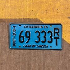1985 Illinois TRAILER License Plate Garage Auto Tag Car Repeat Repeating 69 333 picture