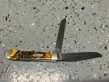 Case XX 9254 SS Trapper Folding Pocket Knife 24 Karat Corelon Gold And Black picture