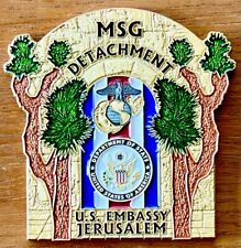 USMC MSG Det Marine Security Guard Detachment Jerusalem, Israel Challenge Coin picture