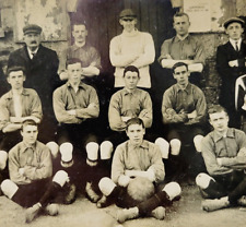 Rare 1908 RPPC Postcard Landewednack Cornwall Football Club Team UK England picture