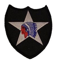 US ARMY SECOND 2ND INFANTRY DIVISION ID PATCH INDIAN HEAD SOLDIER VETERAN picture