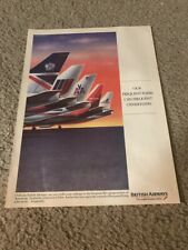 Vintage 1987 BRITISH AIRWAYS AIR LINES Print Ad 1980s FREQUENT FLYERS RARE picture