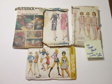 Lot 4Vtg Patterns NO INSTRUCTION Sheets Dress Short Shorts Pajamas 1950's-80's picture