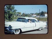 1950’s KODACROME RED SLIDE Man Showing Off His Cadillac Sedan Deville picture