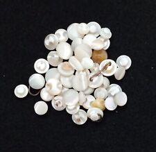 Vintage Antique 48 Small & Extra Small Mother of Pearl Self Shank Buttons MOP picture