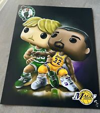 Larry Bird Magic Johnson Los Angeles Lakers Boston Celtics NBA funko Style print picture