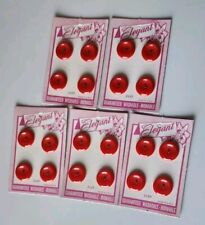 Lot 20 Vintage Iridescent Red Atomic Buttons MOD MCM Fashion Maker Sewing DIY picture