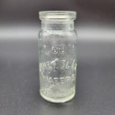 Embossed Medicine Bottle 30 Phenolax Wafers Upjohn Clear Ca 1920 Illinois Glass picture
