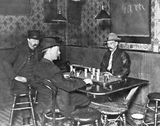 ANTIQUE OLD WEST 8X10 REPRO INTERIOR PHOTO PRINT OF WESTERN FARO GAMBLING TABLE picture