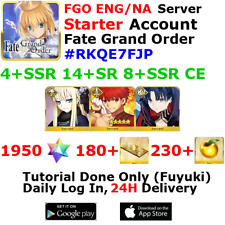 [ENG/NA][INST] FGO / Fate Grand Order Starter Account 4+SSR 180+Tix 1990+SQ #RKQ picture