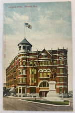 Vintage Postcard c1907 ~ Athearn Hotel Early Street View ~ Oshkosh Wisconsin WI picture
