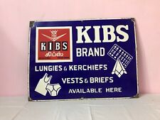 Kibs Vests Briefs Original Antique Vintage Advt Tin Enamel Porcelain Sign Board picture