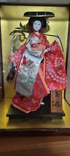 1980's Geisha Doll In Glass Case  picture