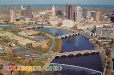 Aerial View Columbus Scioto River Tributary to Ohio River 6x4 Postcard CP365 picture