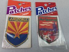 Vintage Voyager Arizona Set Of 2 Iron-On Embroidered Patches- New         (BR27) picture