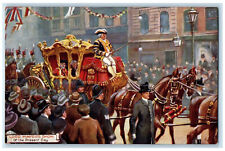 c1910 Lord Mayor's Show Of Present Day Stagecoach Oilette Tuck Art Postcard picture