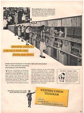 1947 Western Union Telegram Vintage Original Magazine Print Ad picture