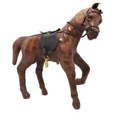 Vtg Show Horse Figurine Statue Leather Wrapped Equestrian Brown 6.5