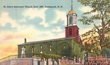 Postcard NH Portsmouth St Johns Episcopal Church Posted 1955 Vintage PC J1278 picture