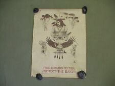 Vintage Free Leonard Peltier - Protect the Earth poster picture
