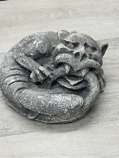 Vintage Gargoyle Plaster Bust Wall Mount Goblin Biting Its Own Tail Gothic picture