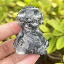  1pc Natural shell stone Horror doll skull hand carved Quartz Crystal skull Heal picture
