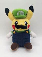 2018 Pokemon Center Japan Luigi Pikachu Plush Doll Mario - Rare Limited Edition picture