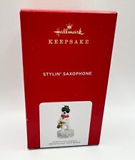 Hallmark Keepsake Stylin’ Saxophone Polar Bear Sound Ornament NEW 2021 #B picture