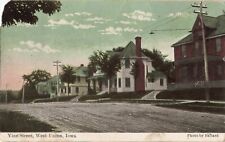 Vine Street West Union Iowa IA Houses Dirt Road c1910 Postcard picture