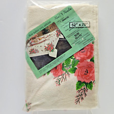 Vintage Terry Bear Terry Tablecloth Rose of Paradise 52