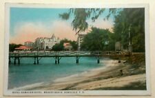 1920's Waikiki Beach Piers Royal Hawaiian Moana TH Hawaii Honolulu Paper Co picture