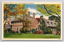 Fredericksburg VA Virginia Kenmore Plantation Home Built 1752 Vintage Postcard  picture