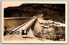 1937 Rockwood Maine. Ripogenus Dam. Real Photo Postcard RPPC picture
