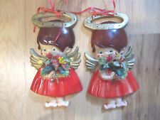 Vintage MCM M&N Chicago Ill Plastic Christmas Angel Decorations Hong Kong picture