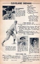 1948 Cleveland Indians Bob Feller Vintage Baseball Print Ad Page picture