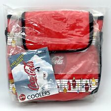 Vintage 1997 Coca Cola Insulated BBQ Red Lunch Box Bag Cooler Tote New & Sealed picture