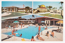 Postcard FL Sunset Mobile Home Park Pool People Multi View Pinellas Park Florida picture