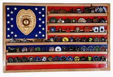Kentucky State Trooper / Police Challenge Coin Display Flag 70-100 Coins TRAD picture