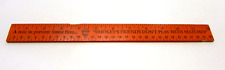 Vintage 1970's Smokey The Bear Prevent Forest Fires Old Orange Wood School Ruler picture