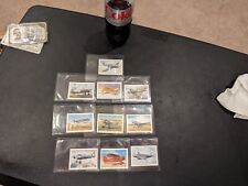 VINTAGE 1940's Wings CIGARETTE CARDS Set of 10 American Airplanes. picture