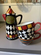 Certified International Jennifer Garant Whimsical Cafe Paris Colorful Coffee Set picture