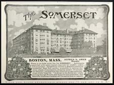 1906 THE SOMERSET HOTEL Boston, Mass. Historic Antique Building Vtg PRINT AD picture