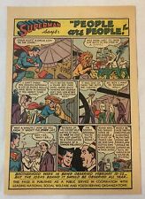 1953 SUPERMAN cartoon PSA ad page ~ Defeat Racism picture
