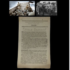 RARE WWII June 6th 1944 D-Day Normandy Original Combat Invasion Report (COA)  picture
