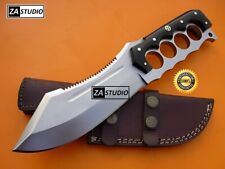 ZAS Hunting Knife Bowie Knife Handmade Rambo Knife Camping Knife+Leather Sheath picture