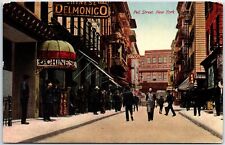 VINTAGE POSTCARD PELL STREET STORES SCENE CENTER OF CHINATOWN NEW YORK c. 1910 picture